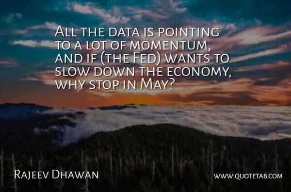 All the data is pointing to a lot of momentum, and if (the Fed) wants to slow down the economy, why stop in May?