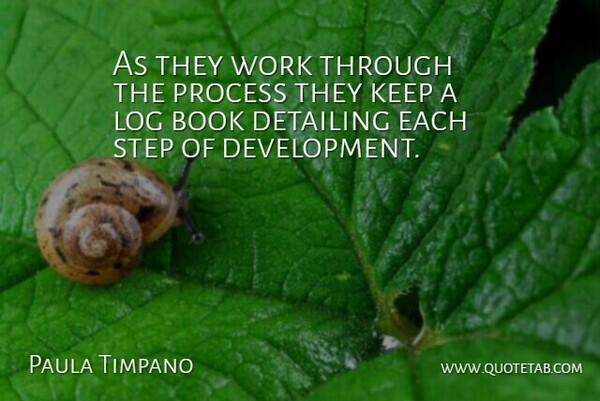 As they work through the process they keep a log book detailing each step of development.
